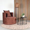 LABEL51 Fauteuil Evy - Rust - Velours - Majorr
