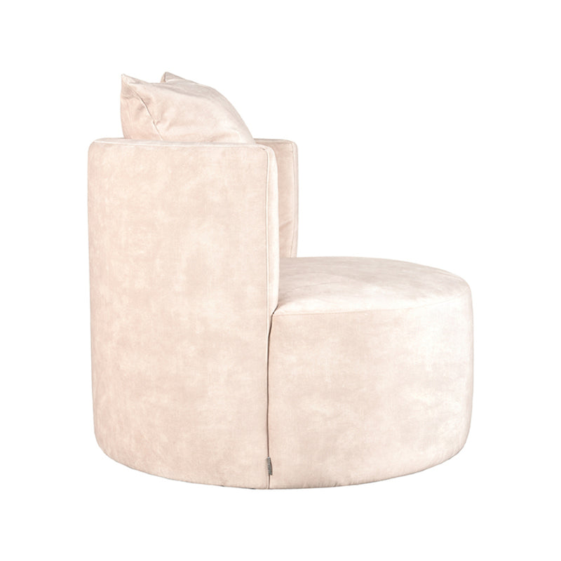 LABEL51 Fauteuil Evy - Naturel - Velours - 90 cm - Majorr