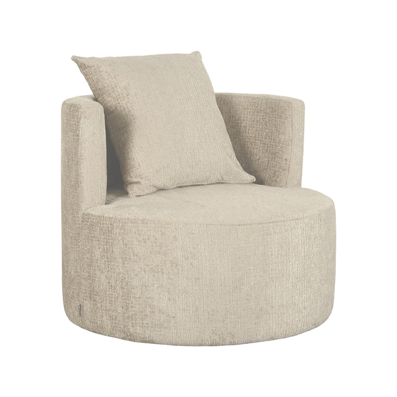 LABEL51 Fauteuil Evy - Beige - Fluweel - 90 cm - Majorr