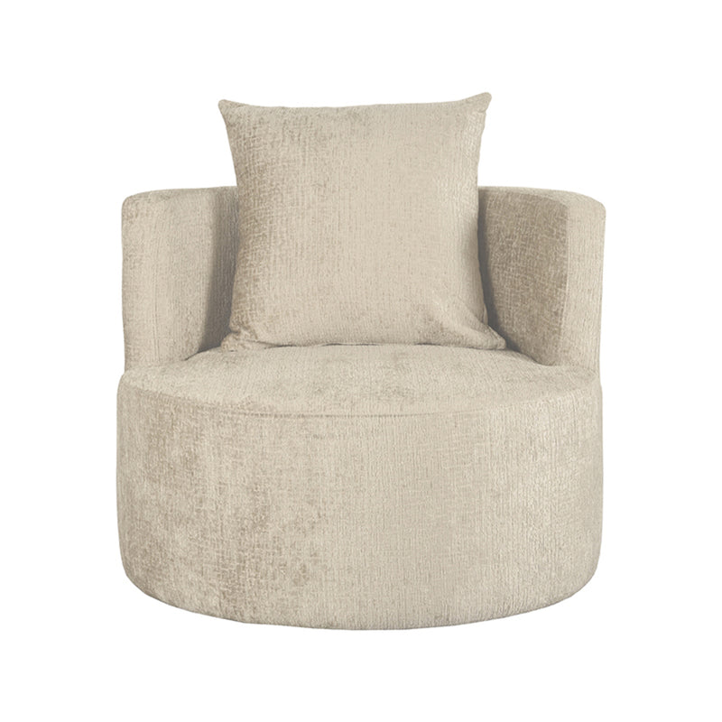 LABEL51 Fauteuil Evy - Beige - Fluweel - 90 cm - Majorr