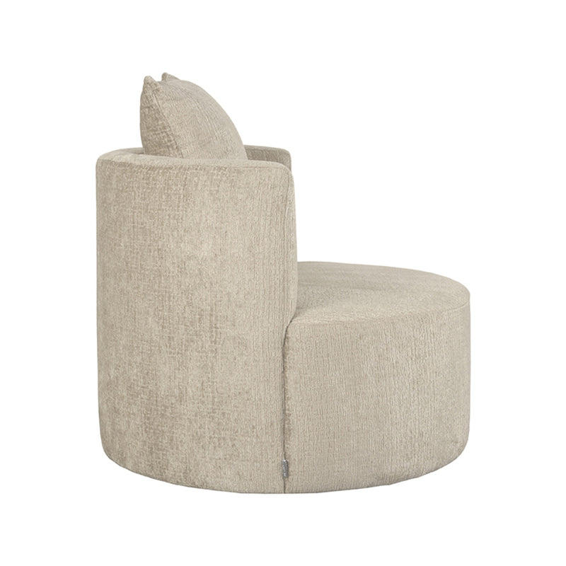 LABEL51 Fauteuil Evy - Beige - Fluweel - 90 cm - Majorr