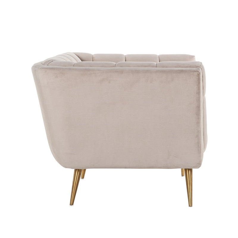 Fauteuil Huxley Khaki velvet / Brushed gold - Majorr