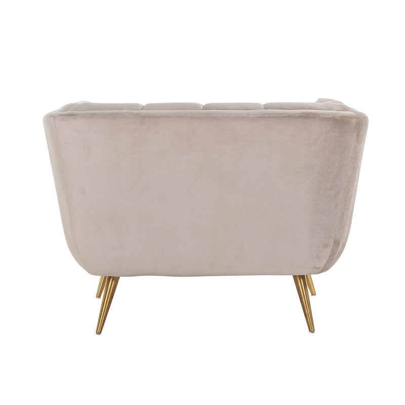 Fauteuil Huxley Khaki velvet / Brushed gold - Majorr