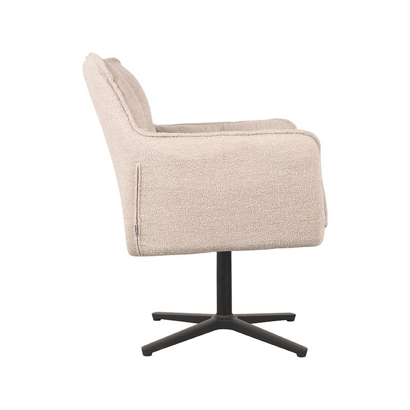 LABEL51 Fauteuil Ian - Naturel - Boucle - Majorr