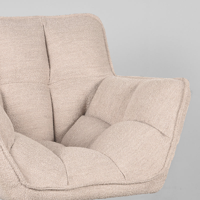 LABEL51 Fauteuil Ian - Naturel - Boucle - Majorr