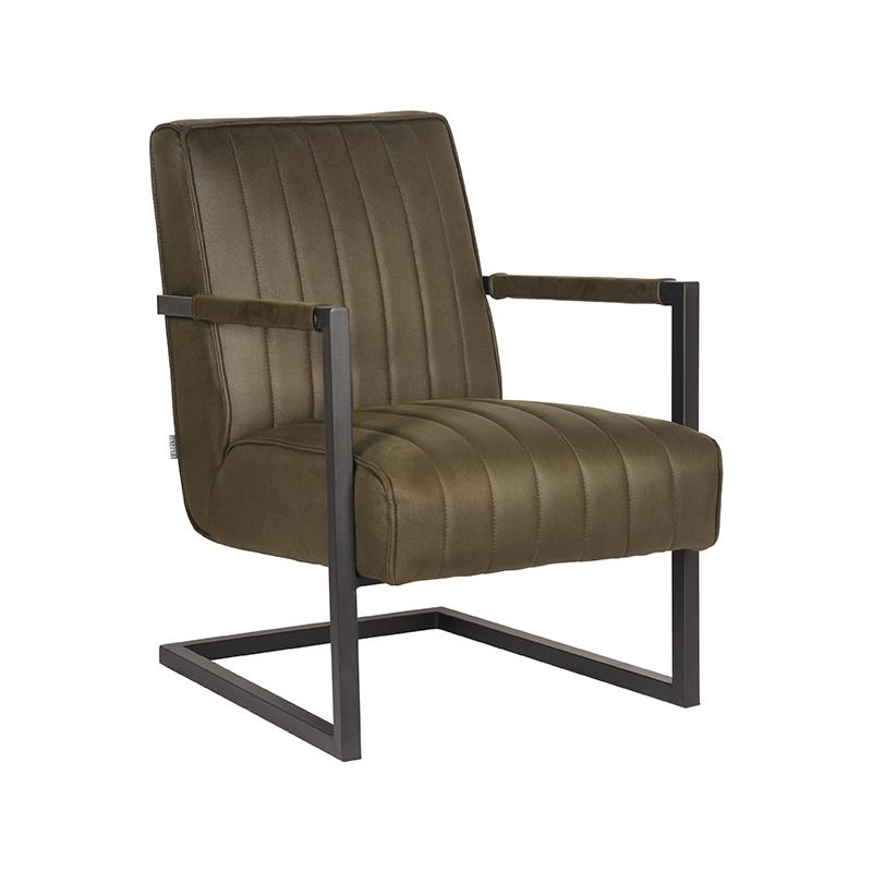 LABEL51 Fauteuil Milo - Army green - Microfiber - Majorr