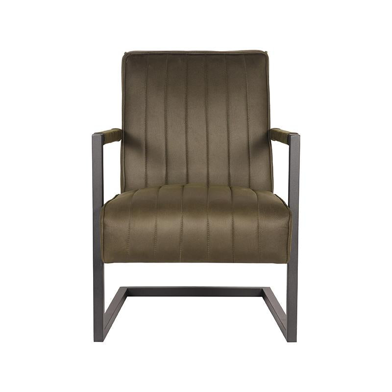 LABEL51 Fauteuil Milo - Army green - Microfiber - Majorr