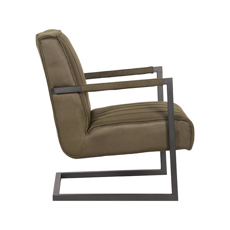 LABEL51 Fauteuil Milo - Army green - Microfiber - Majorr