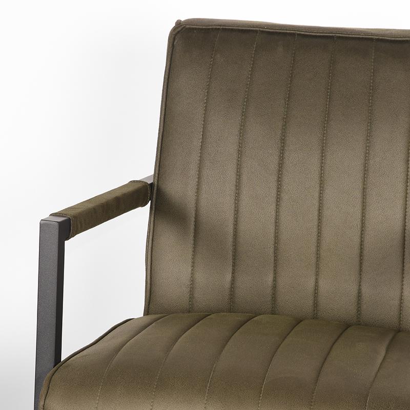 LABEL51 Fauteuil Milo - Army green - Microfiber - Majorr