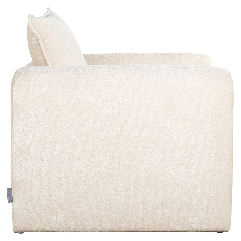 Fauteuil Sandro white chenille (Bergen 900 white chenille) - Majorr