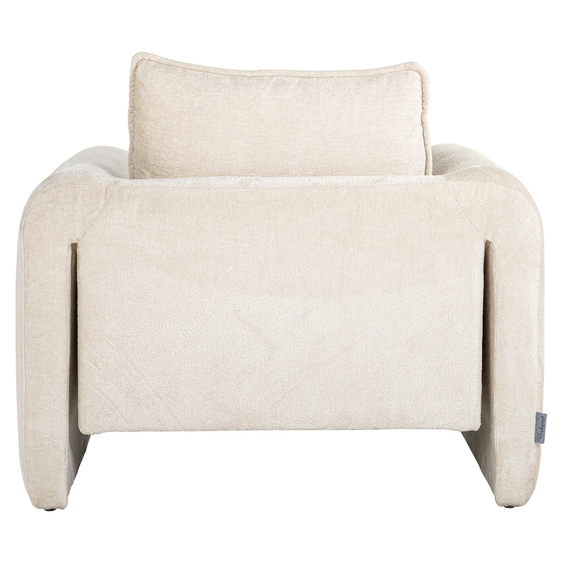 Fauteuil Sandro white chenille (Bergen 900 white chenille) - Majorr