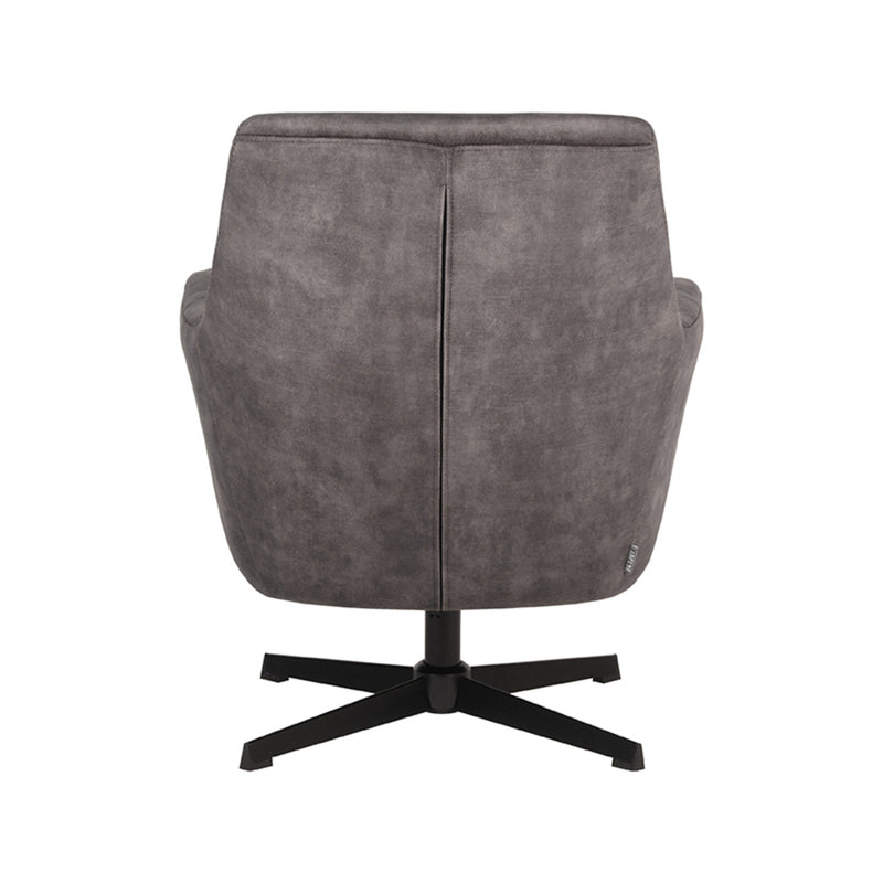 LABEL51 Fauteuil Toby - Antraciet - Velours - Majorr