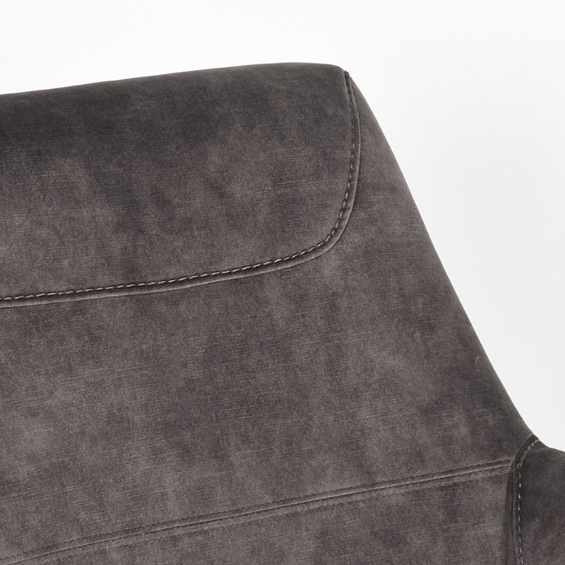 LABEL51 Fauteuil Toby - Antraciet - Velours - Majorr