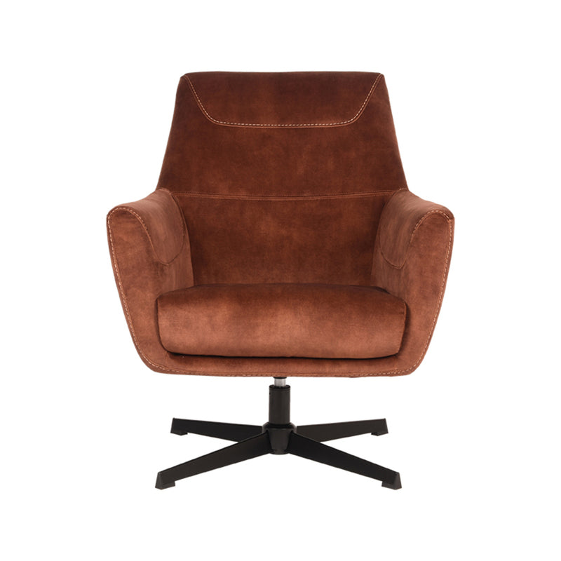 LABEL51 Fauteuil Toby - Rust - Velours - Majorr