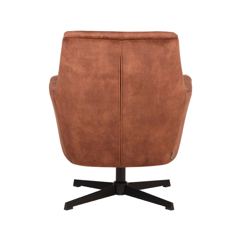 LABEL51 Fauteuil Toby - Rust - Velours - Majorr