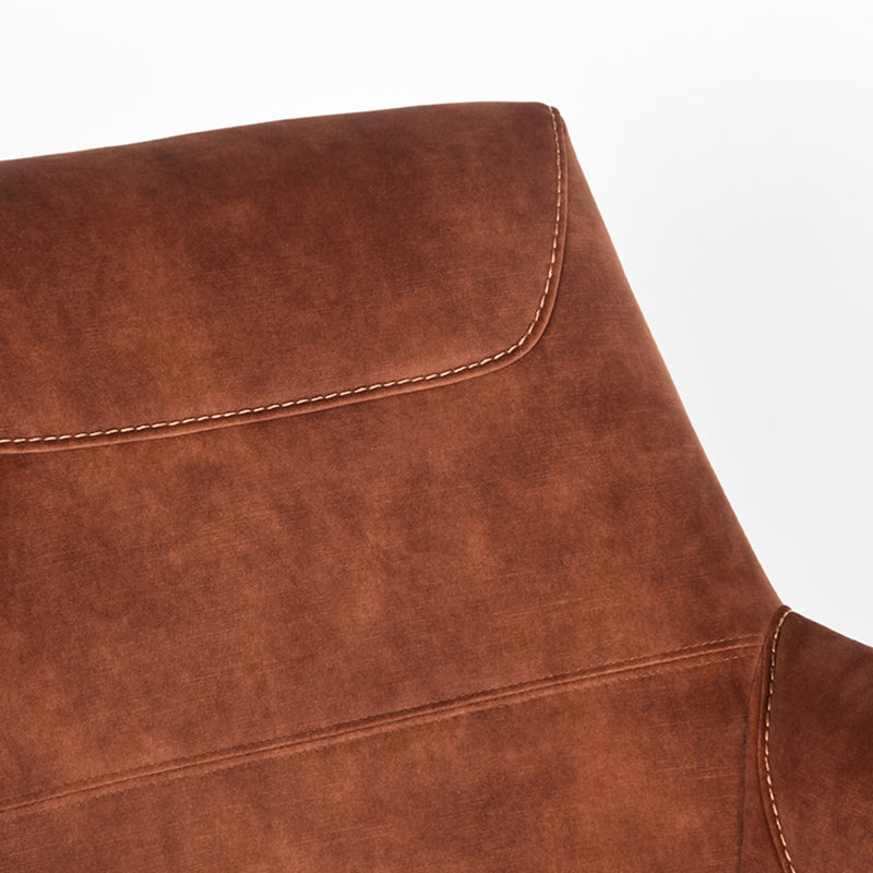 LABEL51 Fauteuil Toby - Rust - Velours - Majorr