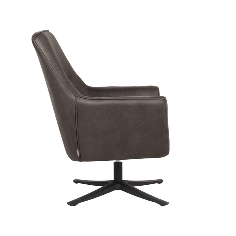 LABEL51 Fauteuil Tod - Antraciet - Microfiber - Majorr