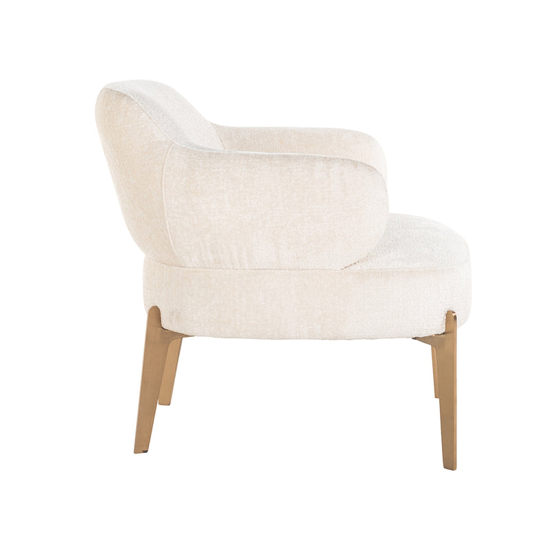 Fauteuil Venus white chenille - Majorr