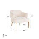 Fauteuil Venus white chenille - Majorr