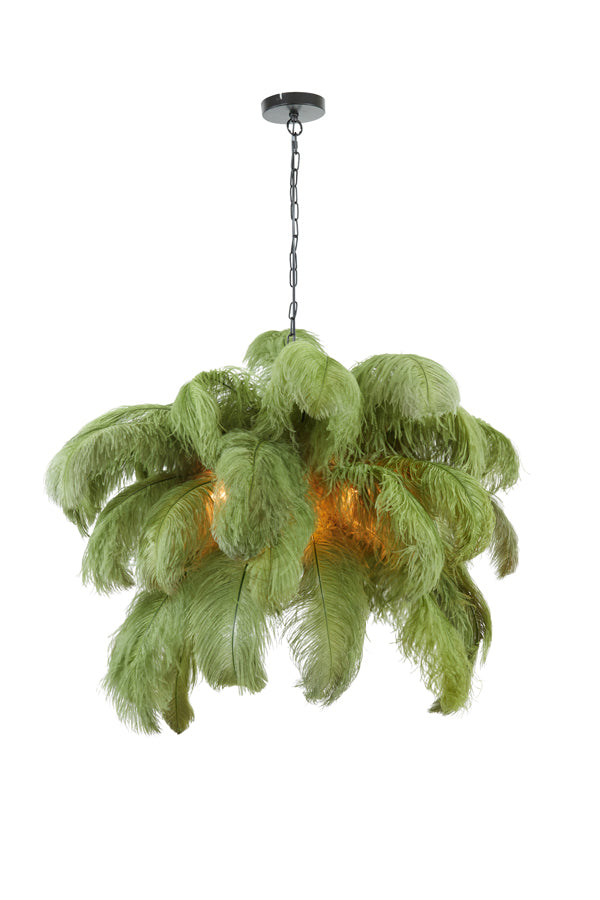 Hanglamp Feather - Groen - Ã˜80cm