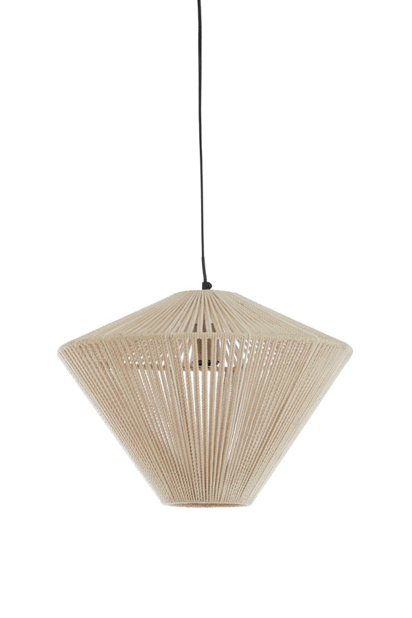 Hanglamp Ø42x32 cm FELIDA crème - Majorr