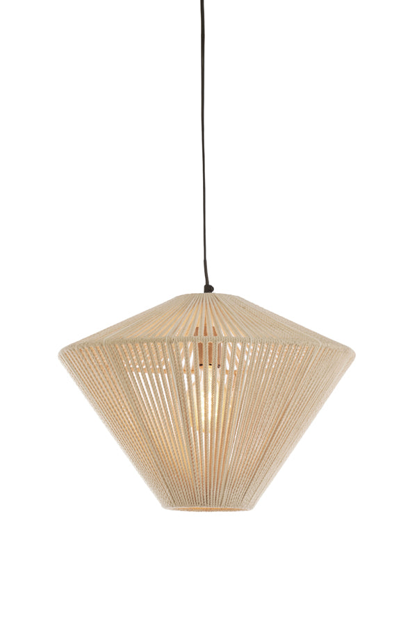 Hanglamp Ø42x32 cm FELIDA crème - Majorr