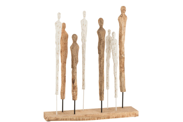 Figures 8 Thin Mango Wood/Aluminium White/Natural - Majorr
