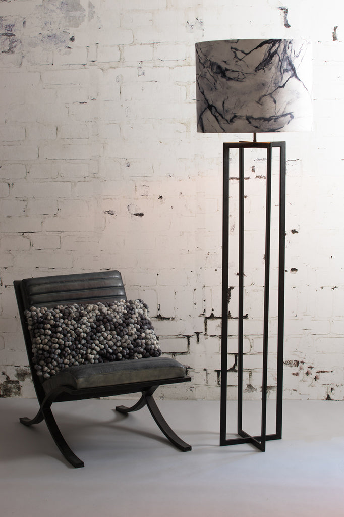 Floor lamp 30x30x140 cm MACE matt black - Majorr