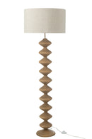 Floor Lamp Caterpillar Poplar Wood Natural/Grey - Majorr
