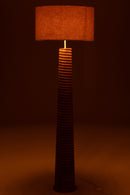 Floor Lamp Threaded Ailanthus Wood Natural/Grey - Majorr