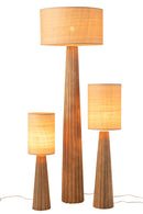 Floor Lamp Umbrella Ailanthus Wood Natural - Majorr