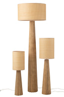 Floor Lamp Umbrella Ailanthus Wood Natural - Majorr