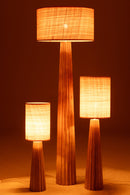 Floor Lamp Umbrella Ailanthus Wood Natural - Majorr