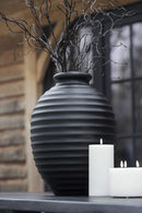 Flower Pot Oval Terracotta Blackk Large - Majorr