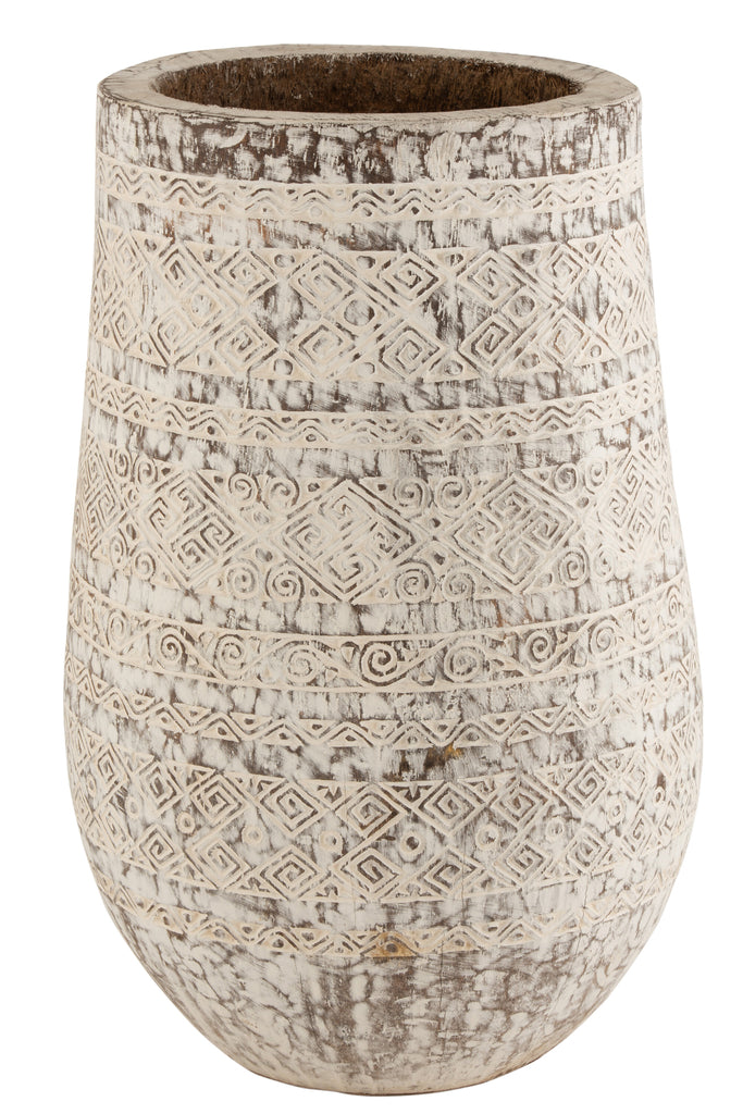 Flowerpot Maya Extra Palmwood White - Majorr