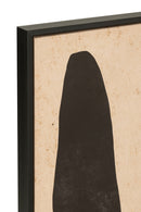 Frame Leaf Abstract Wood/Canvas Brown/Black - Majorr