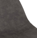 Barukruk 'FUJI' van donker grijs microvezel met zwart metalen onderstel - Majorr