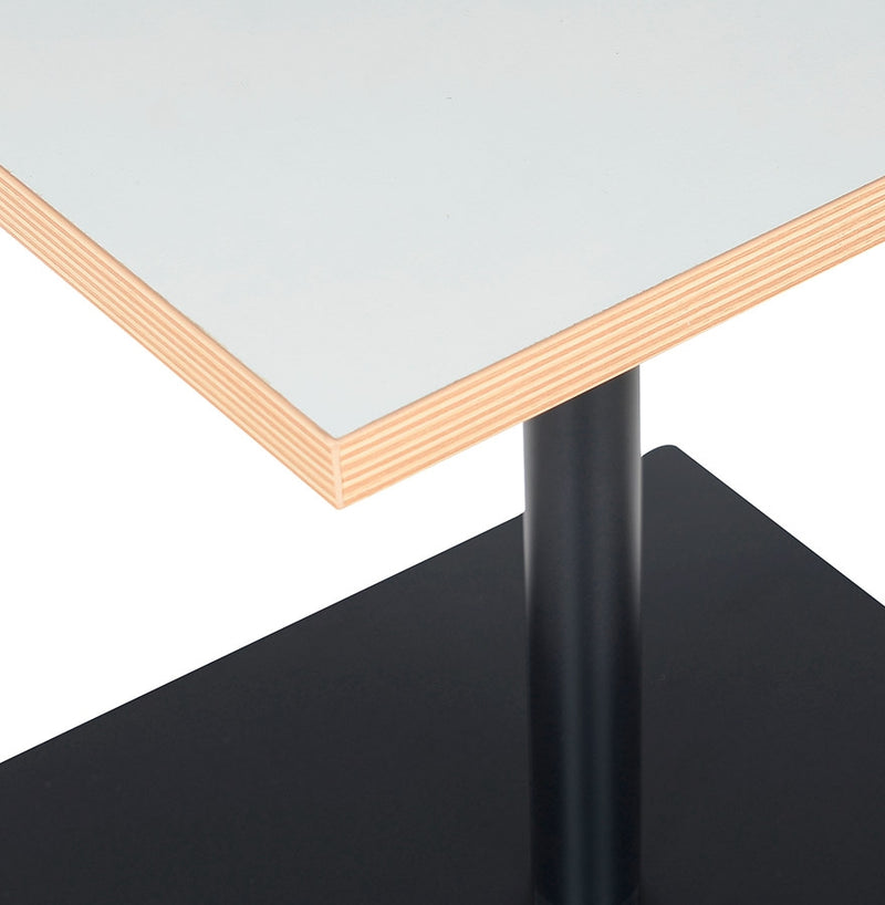 Witte vierkante tafel 'FUSION SQUARE' met zwart frame - 80x80 cm - Majorr