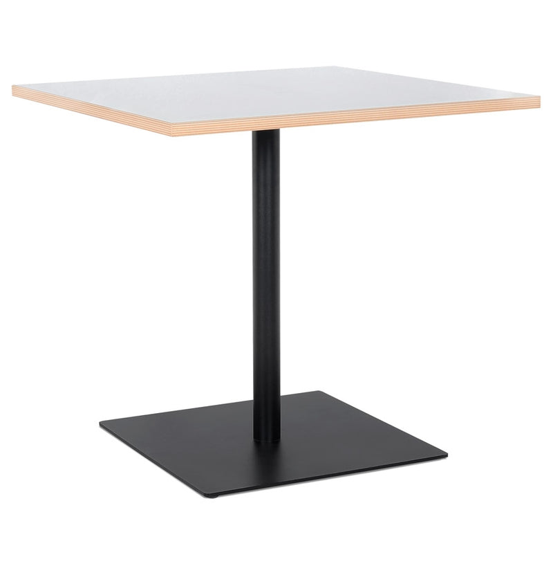 Witte vierkante tafel 'FUSION SQUARE' met zwart frame - 80x80 cm - Majorr