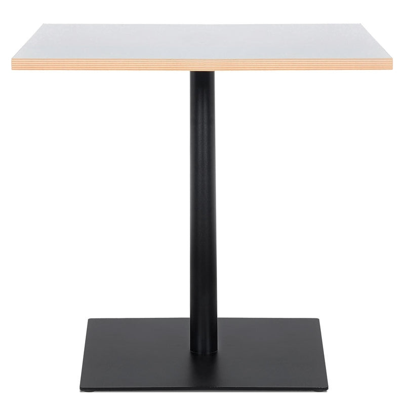Witte vierkante tafel 'FUSION SQUARE' met zwart frame - 80x80 cm - Majorr