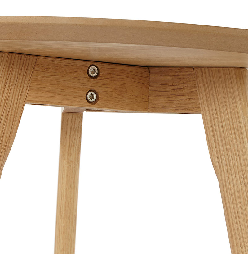 Ronde mimiset 'GABY' van naturel hout - Majorr