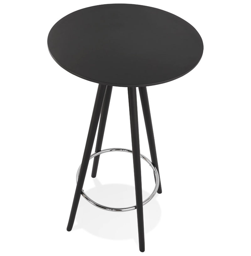 Hoge design tafel / Statafel 'GALA' in zwart hout - Majorr
