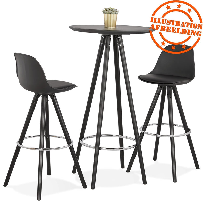 Hoge design tafel / Statafel 'GALA' in zwart hout - Majorr