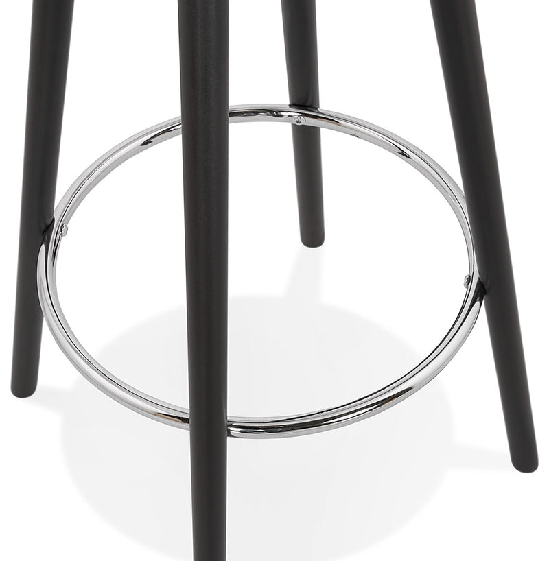 Hoge tafel / Statafel 'GALA' in wit hout en met zwarte poten - Majorr