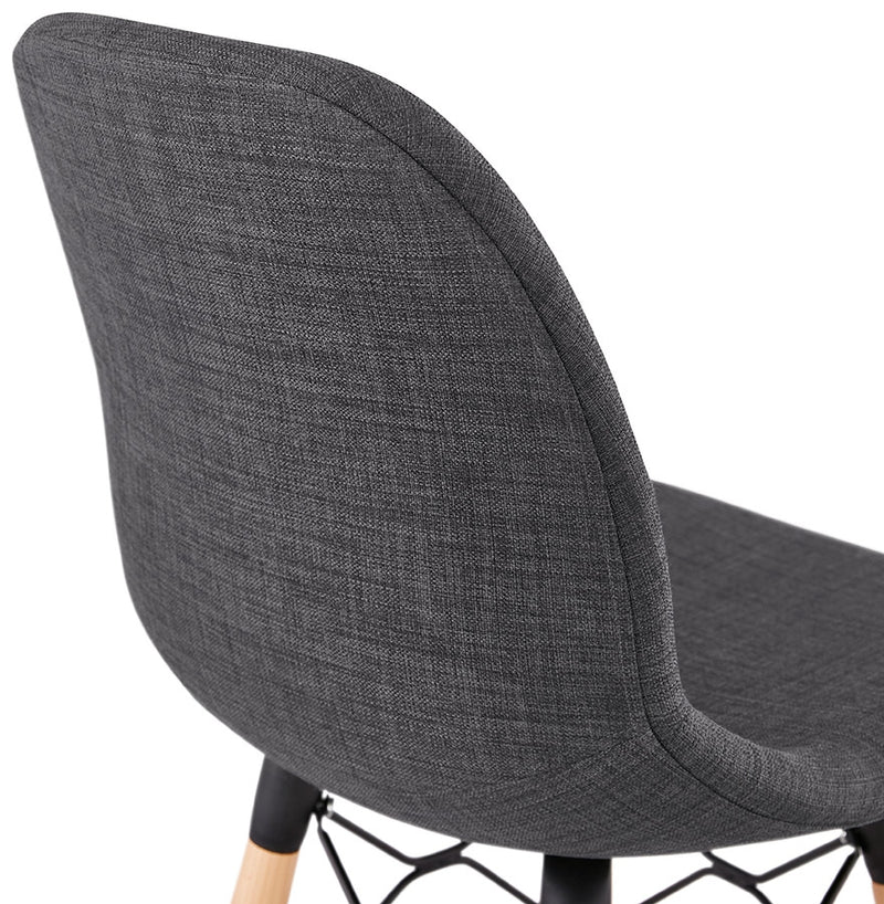 Design barkruk 'GALACTIK' van donkergrijze stof Scandinavische stijl - Majorr