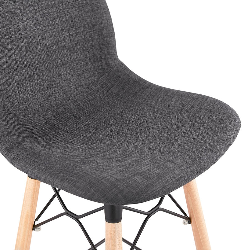 Design barkruk 'GALACTIK' van donkergrijze stof Scandinavische stijl - Majorr