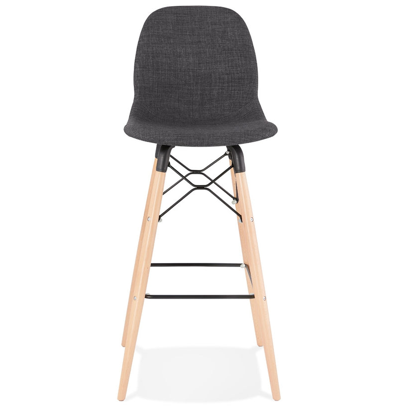 Design barkruk 'GALACTIK' van donkergrijze stof Scandinavische stijl - Majorr