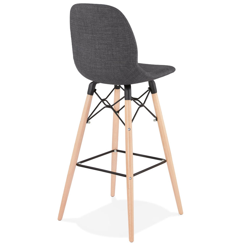 Design barkruk 'GALACTIK' van donkergrijze stof Scandinavische stijl - Majorr