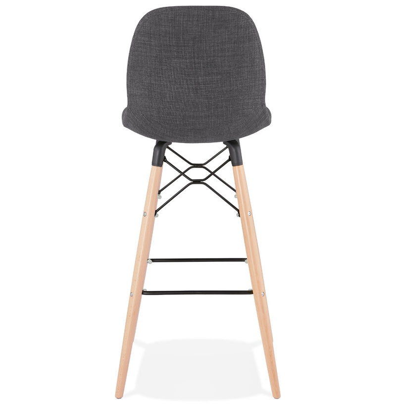 Design barkruk 'GALACTIK' van donkergrijze stof Scandinavische stijl - Majorr