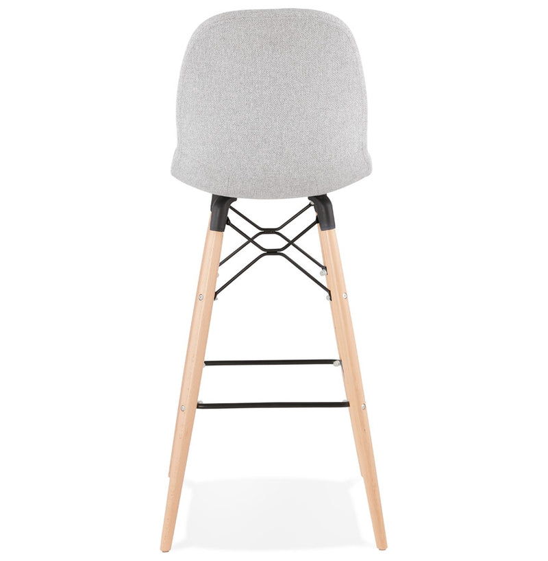 Design barkruk 'GALACTIK' in lichtgrijze stof en Scandinavische stijl - Majorr